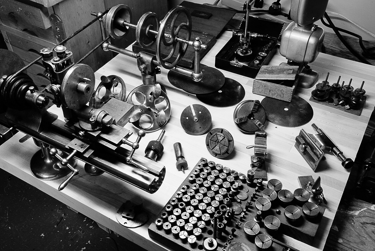 Rivett 8mm watchmakers lathe and accessories