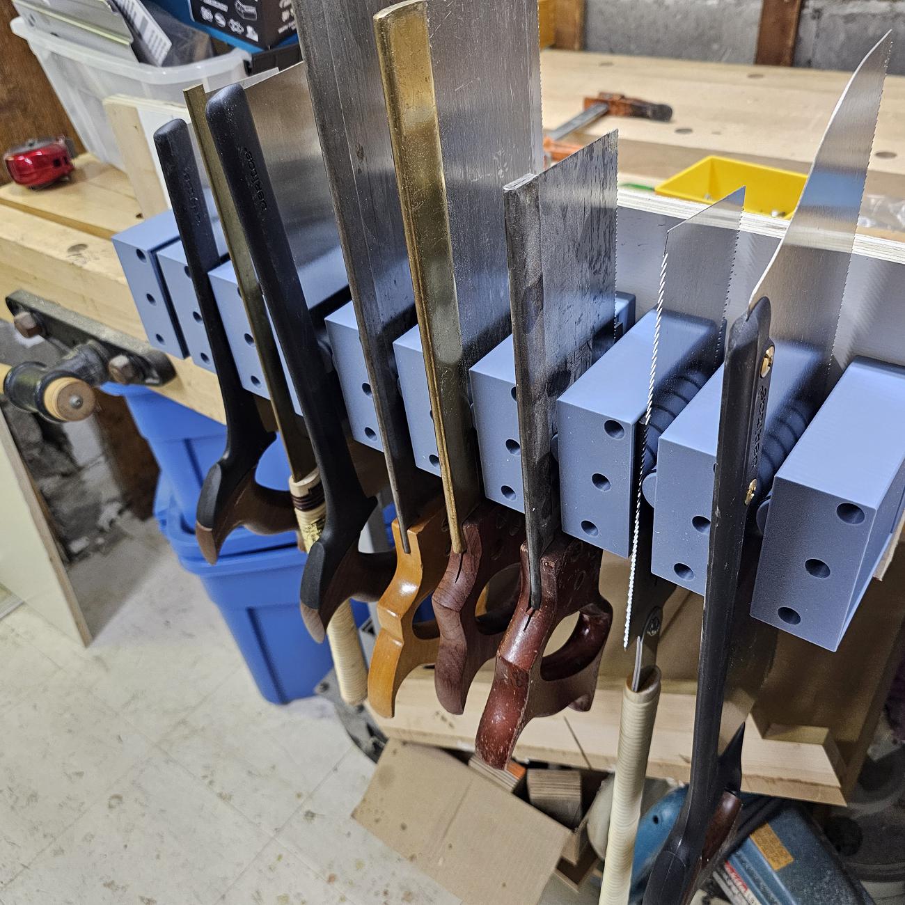 3D printed hand saw rack